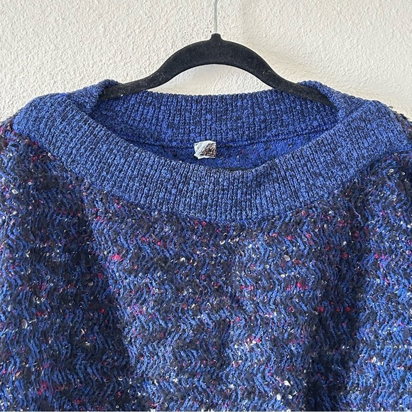 Jaeger VTG Wool Blend Women’s Knit Sweater Fit Small 32”Blue Retro Dolman Sleeve - Picture 3 of 13